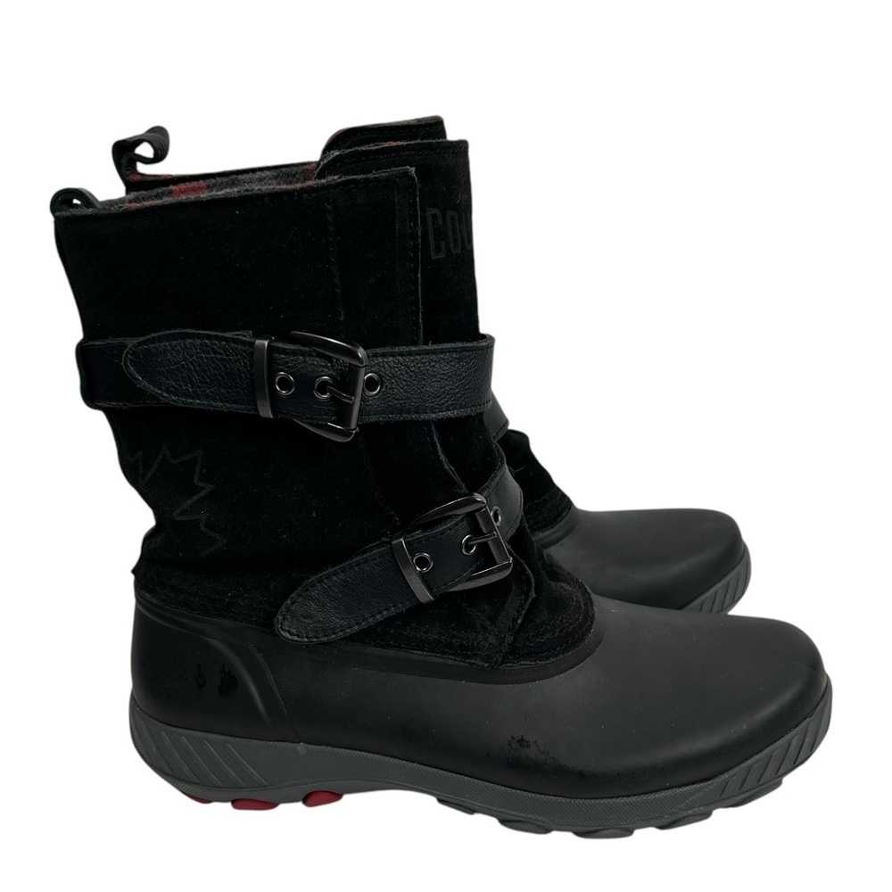 COUGAR Women's Maple Creek Waterproof Black Suede Duck Boots Size 9